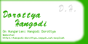 dorottya hangodi business card